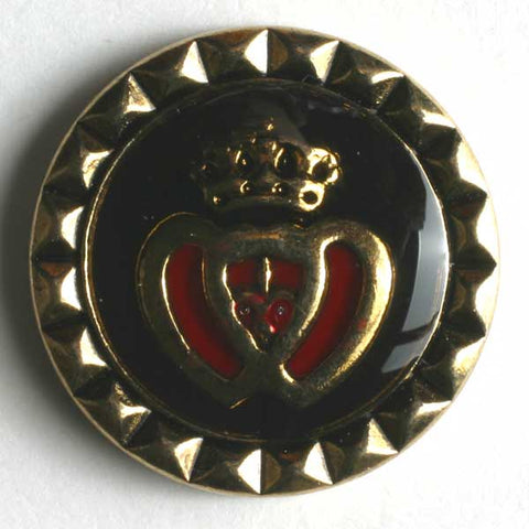 Black Full Metal Enamelled Button