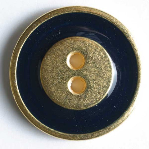 Navy Blue Full Metal Enamelled Button