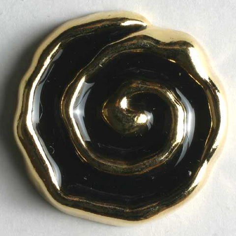 Black Full Metal Enamelled Button