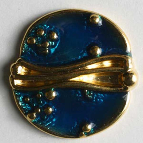 Blue Full Metal Enamelled Button