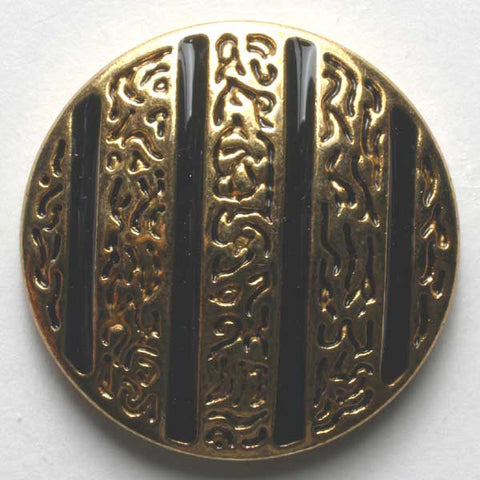 Black Full Metal Enamelled Button