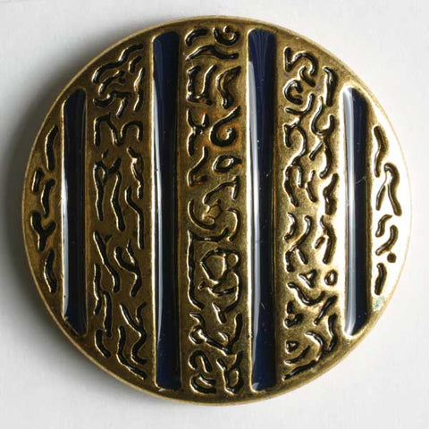 Navy Blue Full Metal Enamelled Button