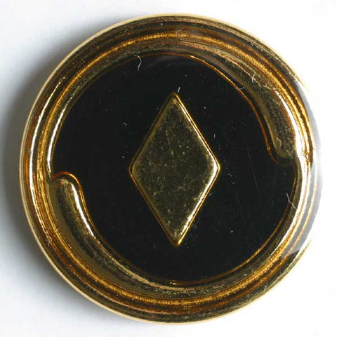 Black Full Metal Enamelled Button