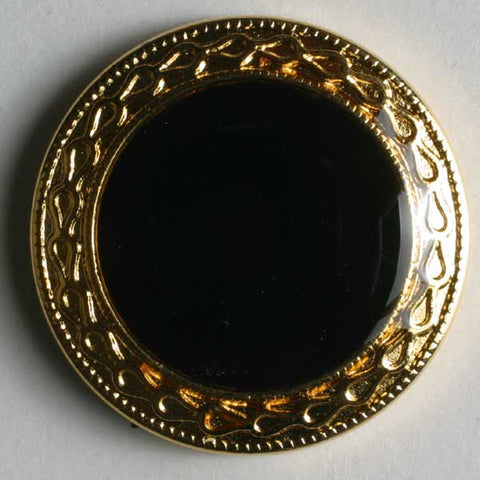 Black Full Metal Enamelled Button