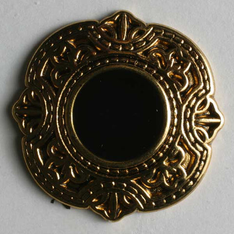 Black Full Metal Enamelled Button