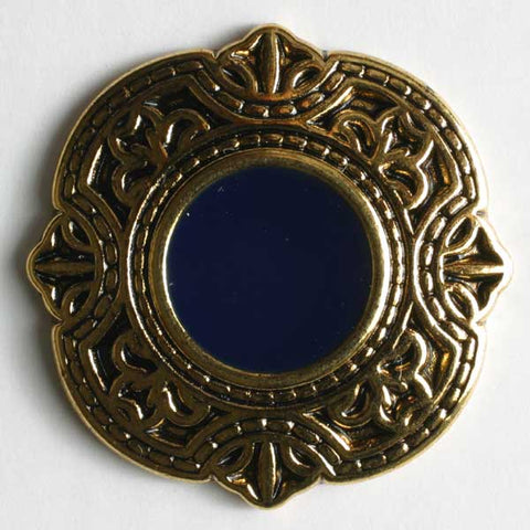 Navy Blue Full Metal Enamelled Button