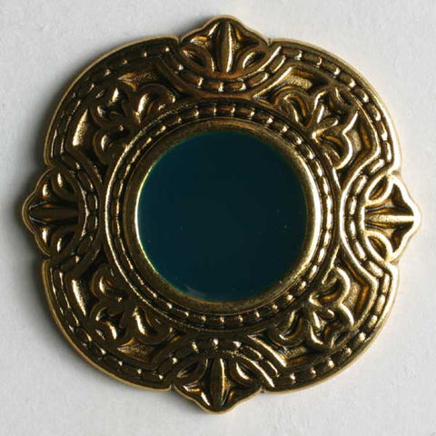 Green Full Metal Enamelled Button