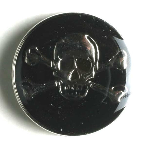 Black Full Metal Enamelled Button