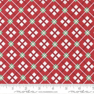 Holly Jolly Plaid Gift Wrap Checks Cotton Fabric - Berry 31184 12