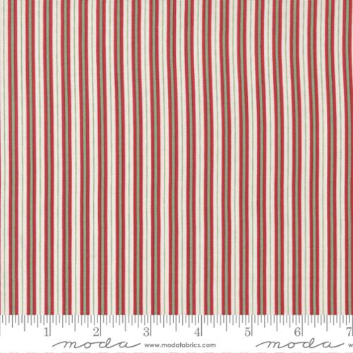 Holly Jolly Candy Stripes Cotton Fabric - Snow Multi 31186 12