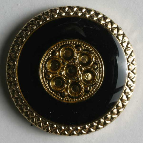 Black Abs Enamelled Button