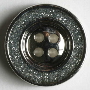 Dull Silver Abs Enamelled Button