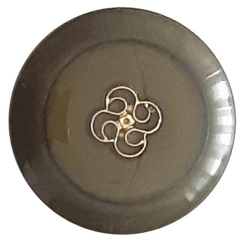 Green Abs Enamelled Button