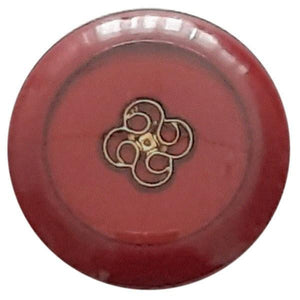 Wine Red Abs Enamelled Button