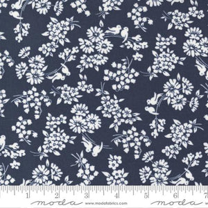 Dwell Songbird Cotton Fabric - Navy 55273 13
