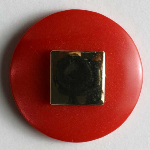 Red Polyester Button