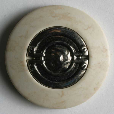 Beige Polyester Button