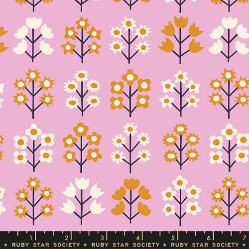 Petunia Bouquet Cotton Fabric - Macaron RS3046 13