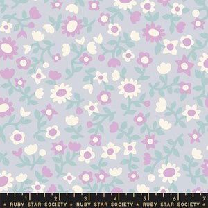 Petunia Paper Garden Cotton Fabric - Dove RS3048 15