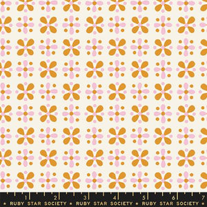Petunia Wallflower Cotton Fabric - Buttercream RS3051 11
