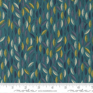 Songbook A New Page Cascade Cotton Fabric - Dark Teal