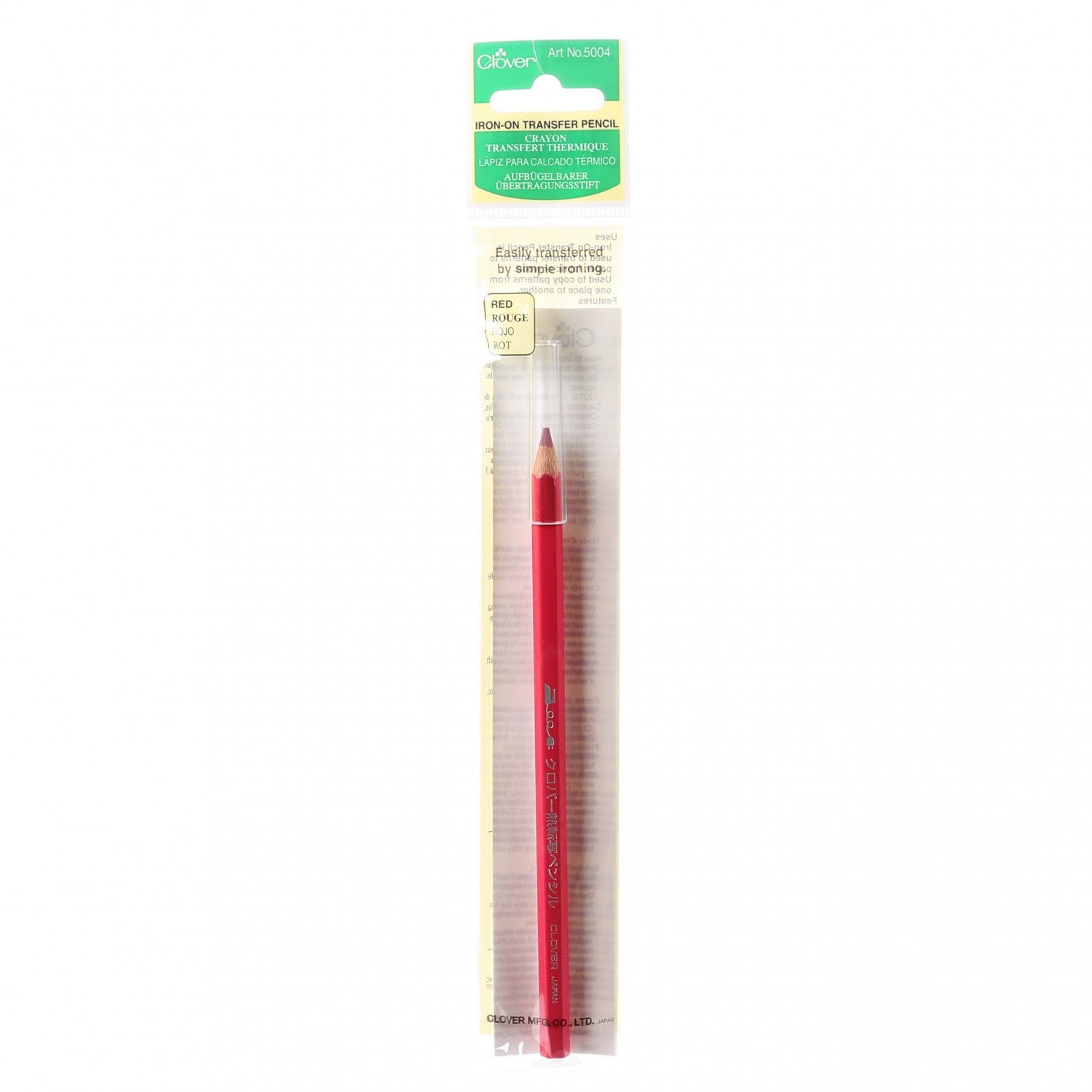 Clover Iron On Transfer Pencil Red