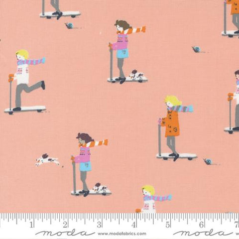 Pips Scoot Cotton Fabric - Peach 24591 16