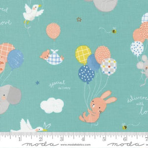 Delivered With Love Special Delivery Cotton Fabric - Aqua 25130 15