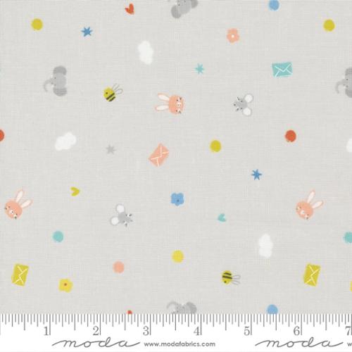 Delivered With Love Littles Cotton Fabric - Grey 25133 19