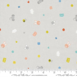 Delivered With Love Littles Cotton Fabric - Grey 25133 19