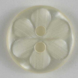 White Polyester Button