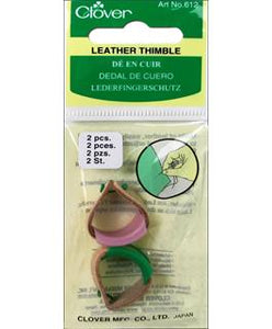 Clover Leather Thimble 2pc