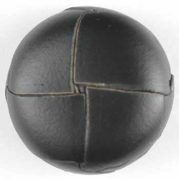 Black Leather Look Button