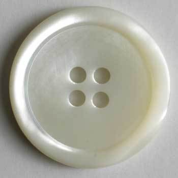 White Natural Mother of Pearl Button