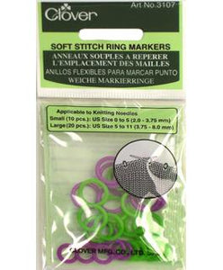 Clover Soft Stitch Ring Markers 30pc