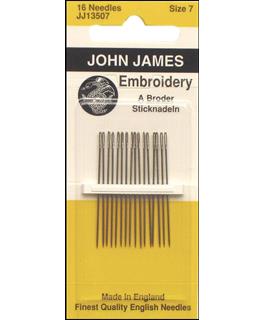 John James Crewel/Embroidery Needle Sz 7 16pc