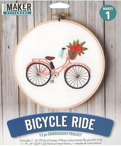 Bicycle Ride Embroidery Kit