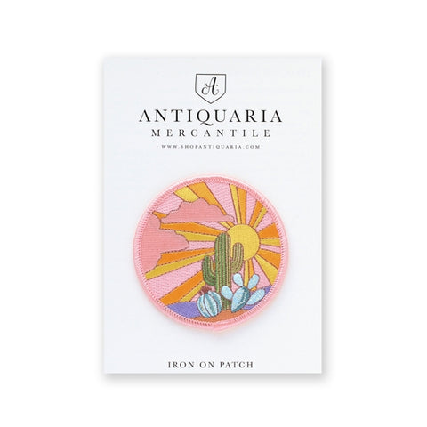 Cactus Sunset Iron On Patch