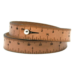 Leather Wrist Ruler - 15" Medium Brown