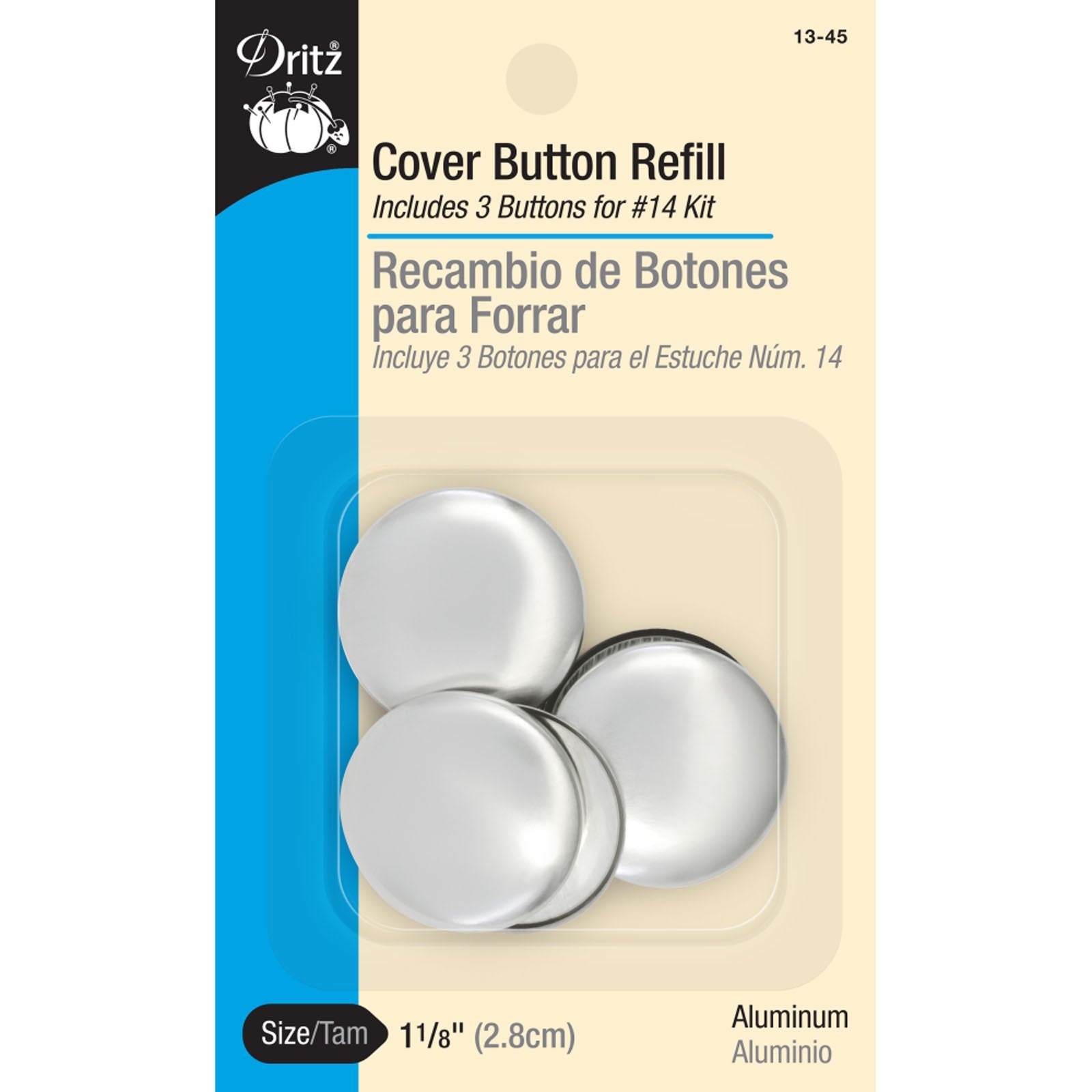 Dritz Cover Button Refill size 45 1.12"