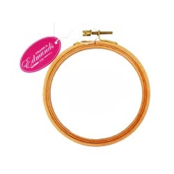 F.A. Edmunds Polished Beech Wood Embroidery Hoop 5"