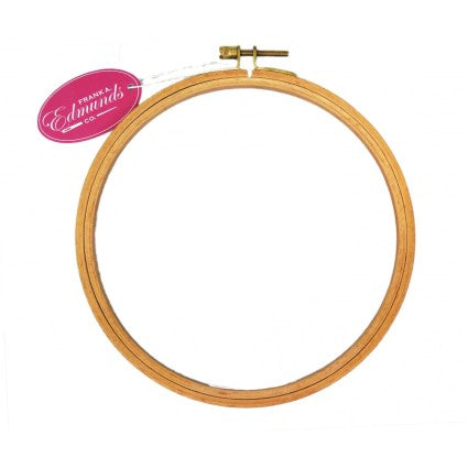 F.A. Edmunds Polished Beech Wood Embroidery Hoop 7"