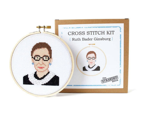RBG Ruth Bader Ginsburg Cross Stitch Kit