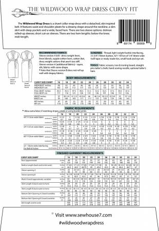 The Wildwood Wrap Dress Pattern - sizes 16-34