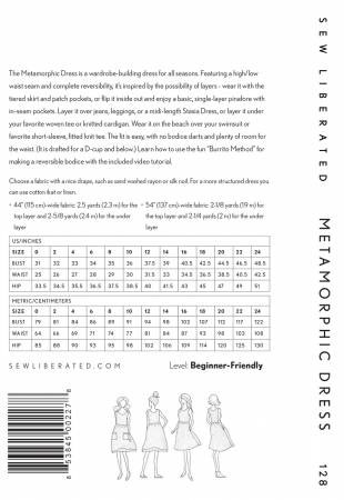 Metamorphic Dress Pattern - sizes 0-24