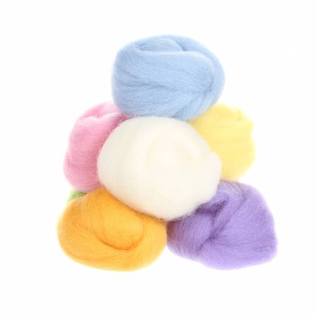 Wistyria Editions Wool Roving Assortment Cotton Candy