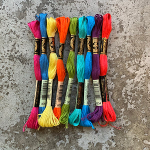 DMC 6 Strand Embroidery Floss Assortment - Bright and Bold