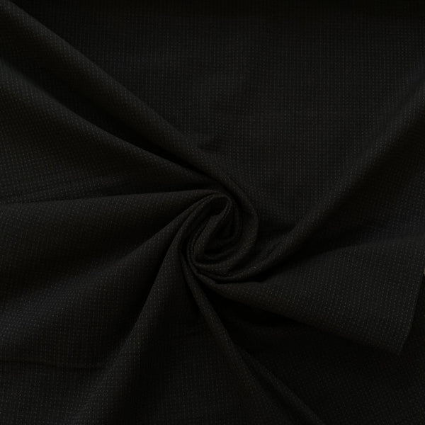 Nikko Topstitch Cotton Fabric - Ebony