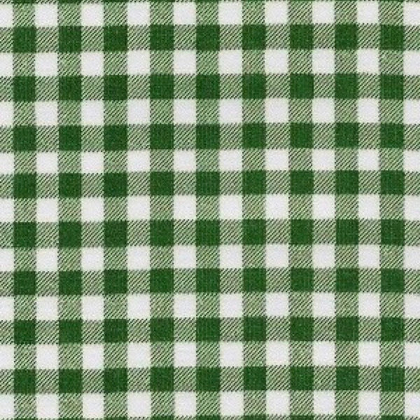 Gingham Oilcloth Fabric - Green