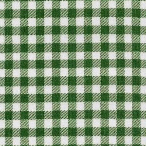 Gingham Oilcloth Fabric - Green